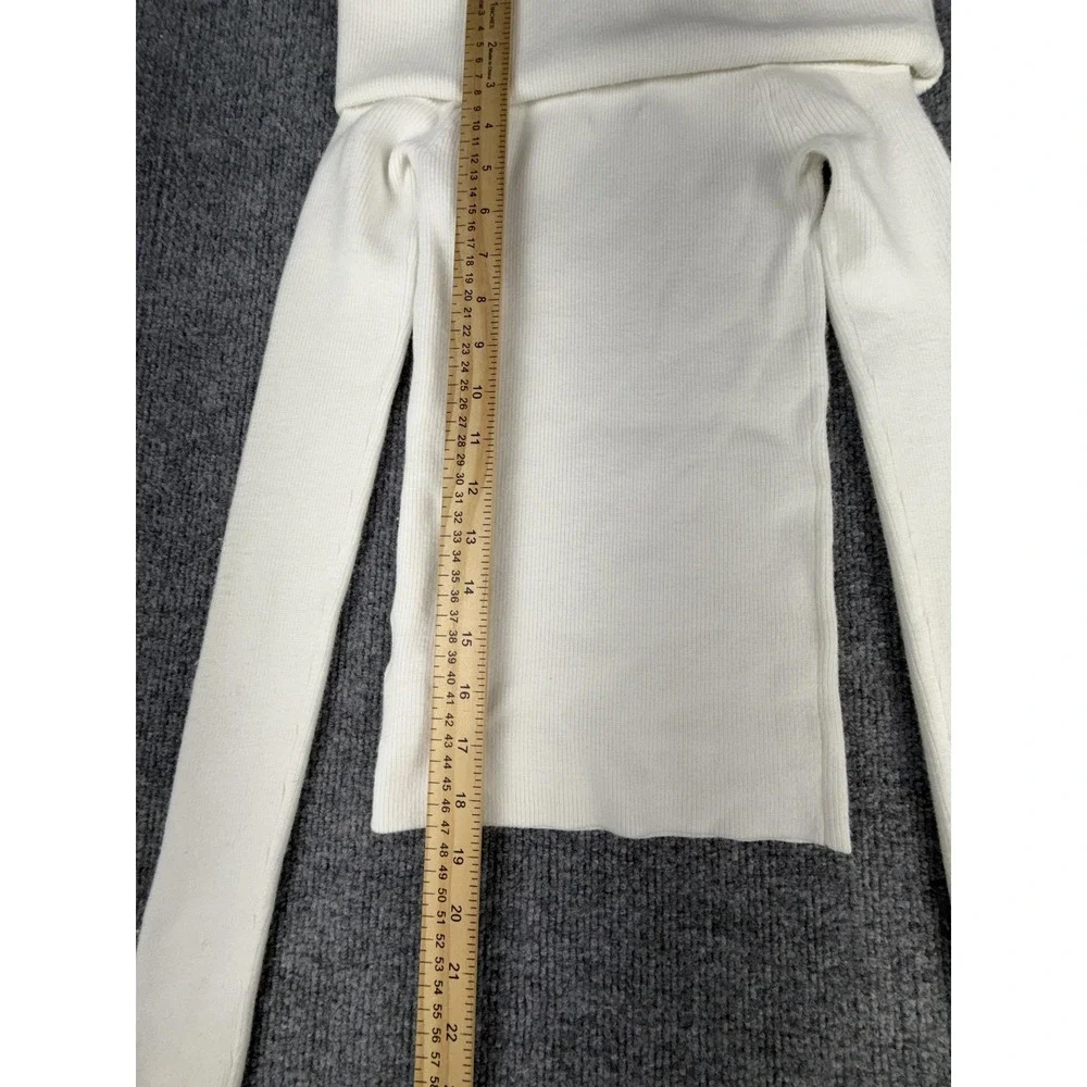 Wilfred‎ Sweater Womens 2XS White Boatneck Ribbed Knit Long Sleeve Slim Top